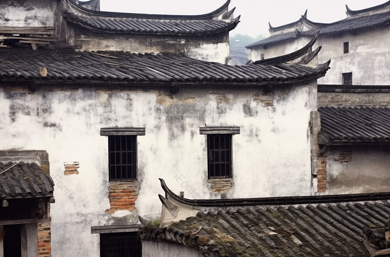 江西省婺源古年久失修房屋建筑,高清,摄影图,摄影图片,图片大全,摄影图免费下载